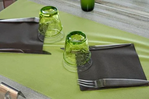 Table ready for dinner Stock Photos