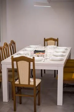 Table ready for lunch Stock Photos