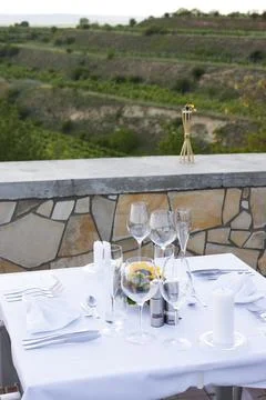 A table ready for a meal Stock Photos
