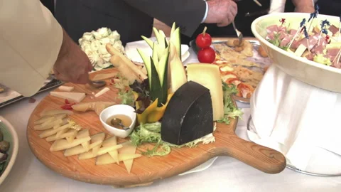 Table for a reception with guests Video stock 147123480