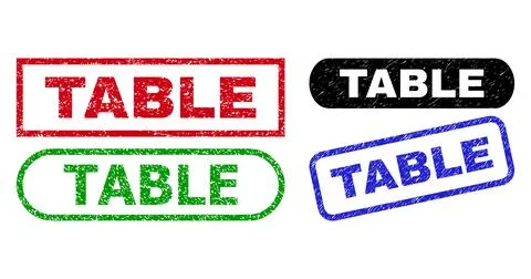 TABLE Rectangle Watermarks with Grunged Surface Illustrazione stock