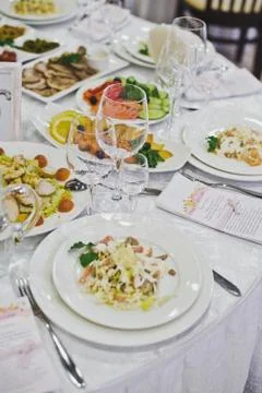 A table with refreshments in celebration 4146. Stock Photos
