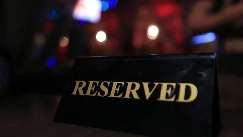 Table is reserved Stock Footage 71357936