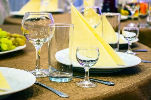 Table in the restauran Stock-Fotos