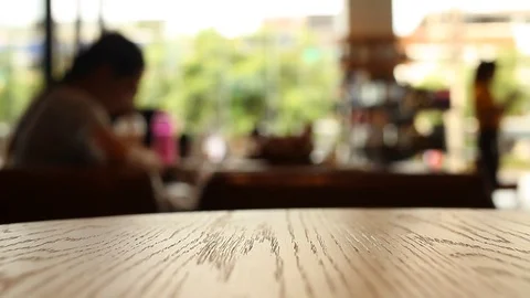 Table at restaurant blurred background Stock Footage 80962096