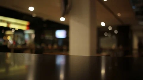 Table at restaurant blurred background Stock Footage 80962798