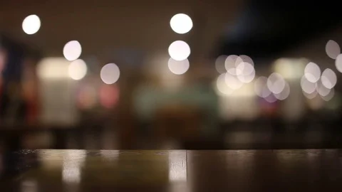 Table at restaurant blurred background Stock Footage 80963192
