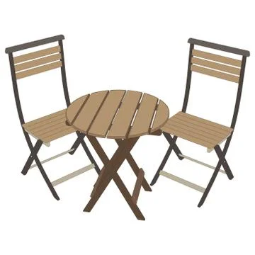 Table restaurant cafe vector illustration icon dinner chair romantic flat Stock Illustration