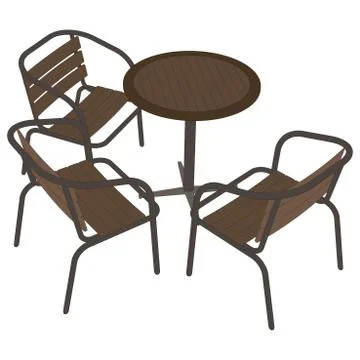 Table restaurant cafe vector illustration icon dinner chair romantic isolated Stock Illustration