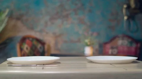 Table in a restaurant Stock-Footage 137225683