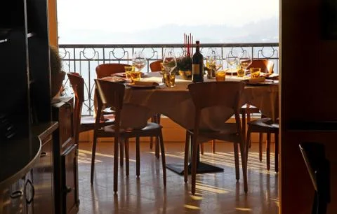 Table at a restaurant Stock Photos