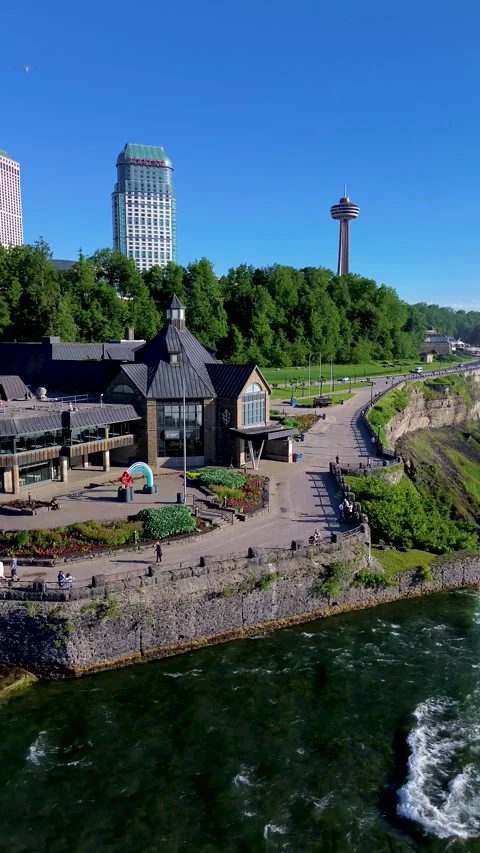 Table Rock Centre Aerial View of Table Rock Centre in Niagara Falls Video stock 337401827