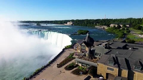 Table Rock Centre and Horseshoe Falls Aerial View Stock-Footage 337401671