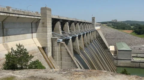 Table Rock Lake Dam 2 Stock Footage 7746471