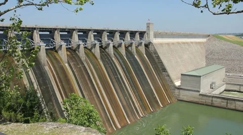 Table Rock Lake Dam 3 Stock Footage 7746507