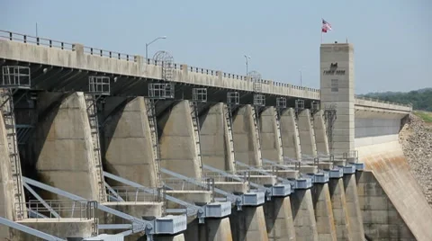 Table Rock Lake Dam Stock Footage 7746376