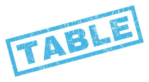 Table Rubber Stamp Stock Illustration