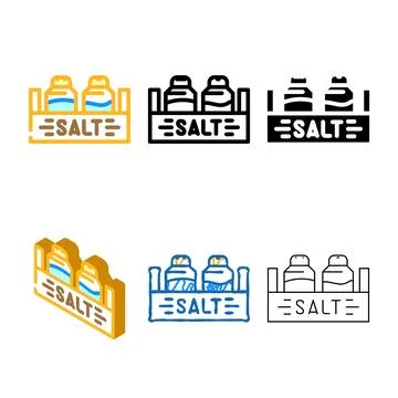 Table salt color icon vector series Stock Illustration