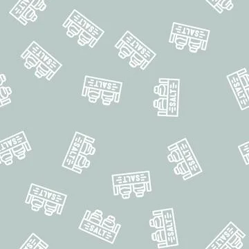 Table salt line vector seamless pattern Stock Illustration
