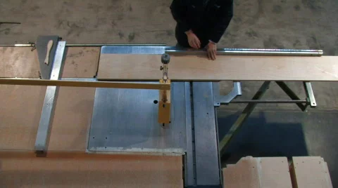 TABLE SAW FROM ABOVE 1 Video stock 683363