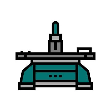 Table saw color icon vector illustration Stock Illustration