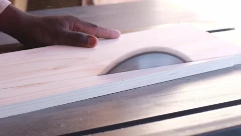 Table Saw Cutting Stock Footage 319688873