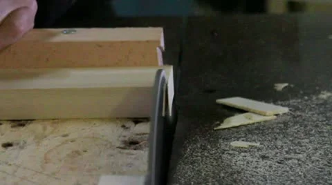 Table Saw Cutting Wood 2 Stock Footage 10800115
