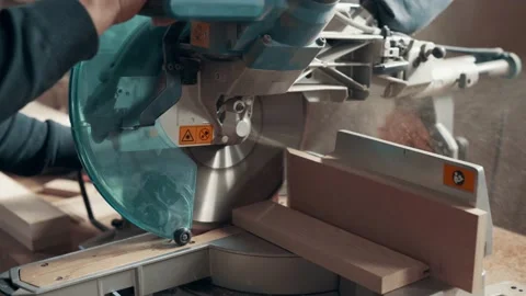 Table Saw Cutting Wood on Construction Site Stock Footage 237388832