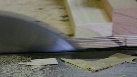 Table Saw Cutting Wood Stock Footage 10800051