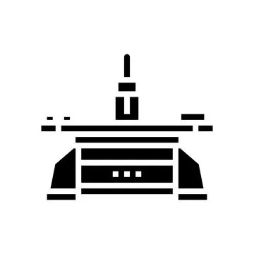 Table saw glyph icon vector illustration Stock Illustration