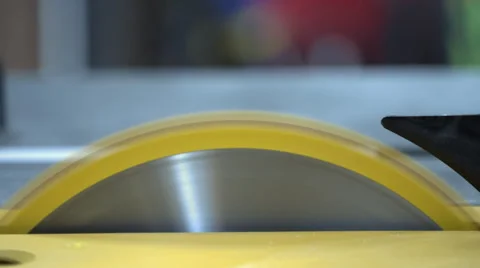 Table Saw in High Blade Position Stock Footage 60740534