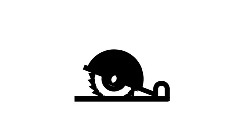 Table Saw Icon Stock Footage 335815311