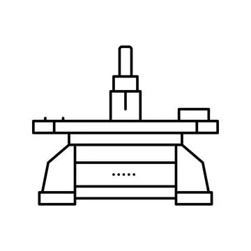 Table saw line icon vector illustration Stock Illustration