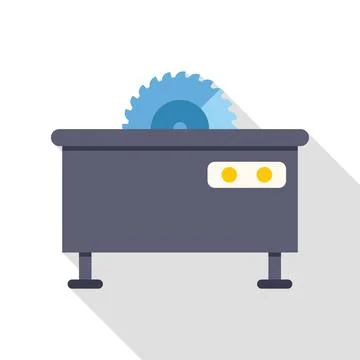 Table saw machine with rotating blade vector icon イラスト素材