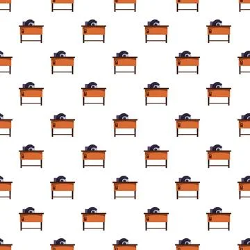 Table saw woodworking tool seamless pattern Stock Illustration