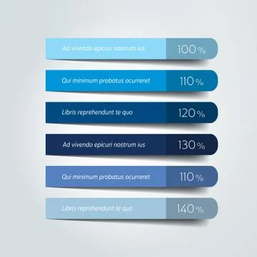 Table, schedule design template with 5 row. Vector banner. Stock Illustration