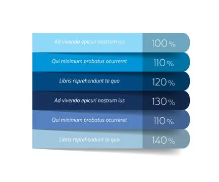 Table, schedule design template with 5 row. Vector banner. Stock Illustration