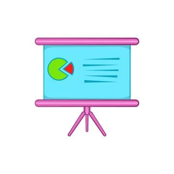 Table with schedule icon, cartoon style イラスト素材