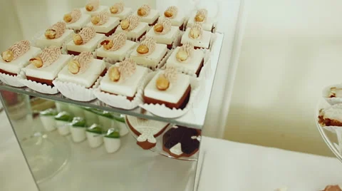 Table served with Bakery, Sweets Stock Footage 68749155