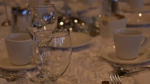 Table served for wedding (variant) Vídeos de archivo 74277877