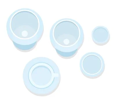 Table service with glasses flat icon vector isolated Stock Illustration