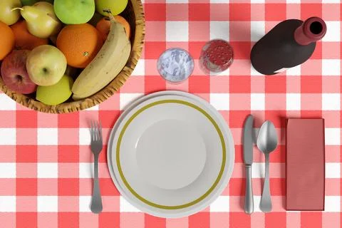 Table set and set. 스톡 일러스트