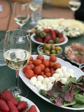 Table set for aperitif Stock Photos