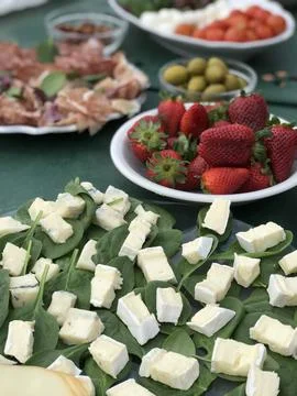 Table set for aperitif Foto stock