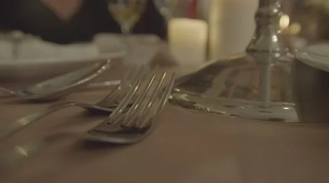 Table set close up Stock Footage 54244383