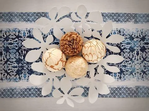  Table set with decorative elements Summer table set with decorative eleme... Stock Photos