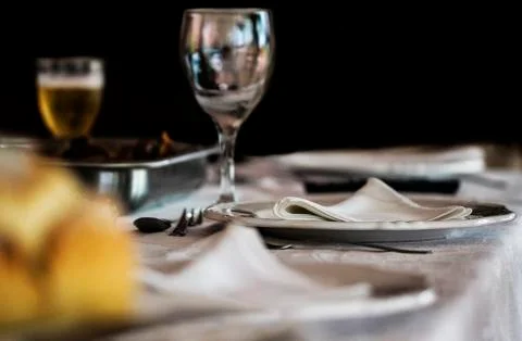Table set for diner Stock Photos