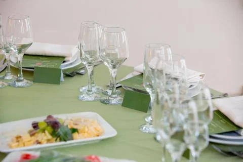 Table set for an event party or wedding reception, 库存照片