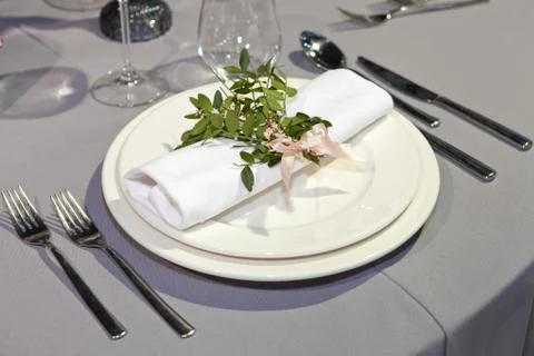 Table set for an event party or wedding reception Photos