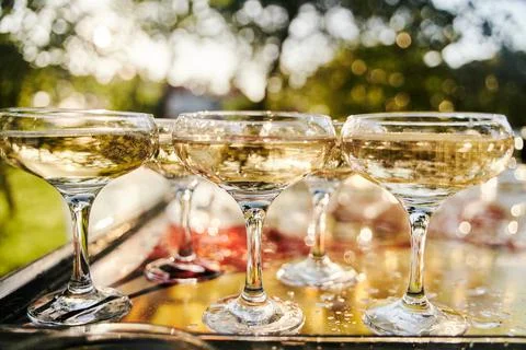 Table set for an event party or wedding reception. Banquet table design Stock Photos